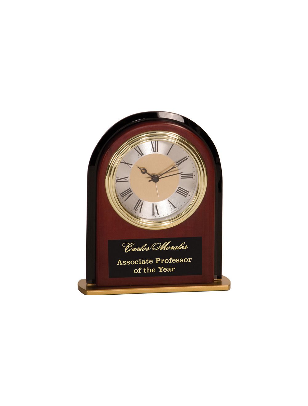 mahogany desk clock